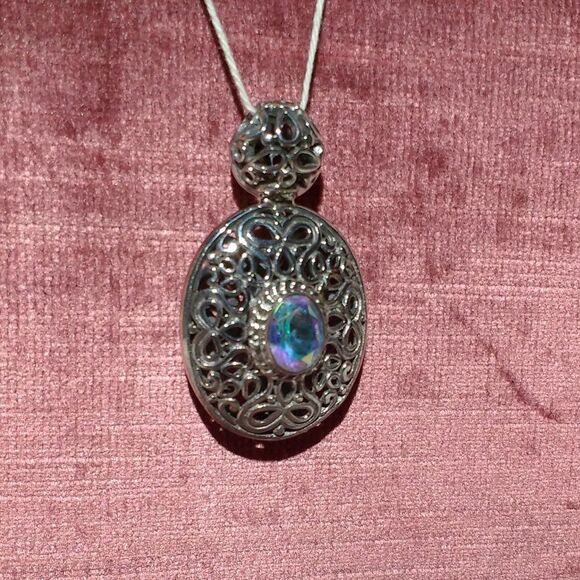 Mercury Mystic Topaz Pendant Sterling Silver - Picture 8 of 8